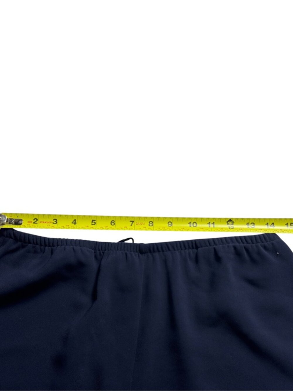 π NWT LESET Arielle City Shorts Midnight Blue Crepe Pull-On Dress Shorts Size M - Picture 8 of 8